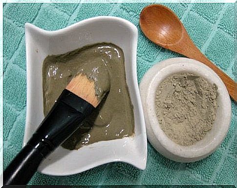 clay mask against double chin