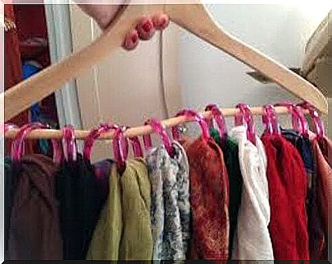 Your clothes on hangers.