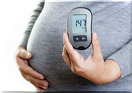 Blood sugar in a pregnant woman. 