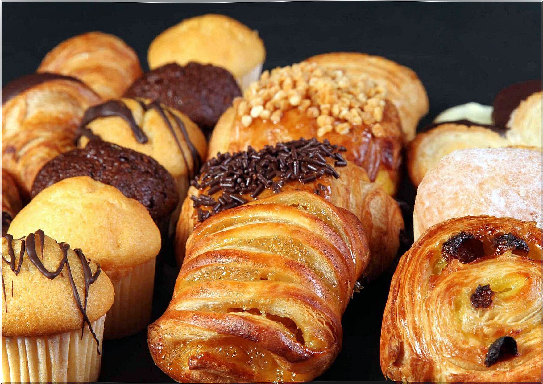 Pastries from the industrial bakery