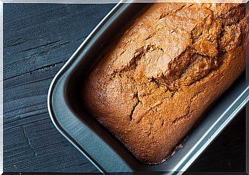 orange cake in a mold